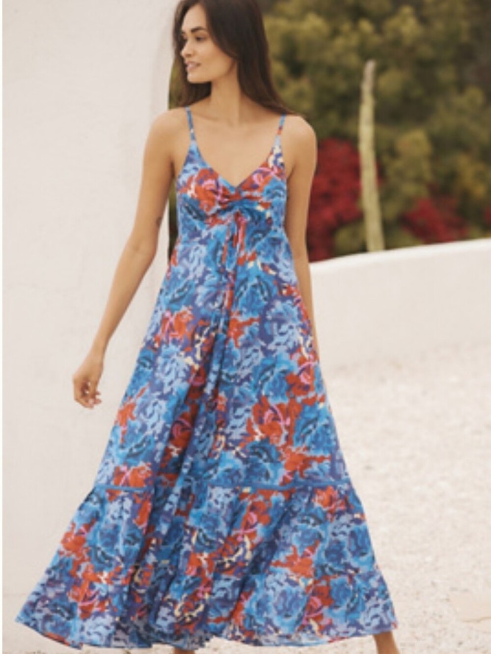 NWOT Ro's Garden Anthropologie V-Neck Spaghetti Strap Maxi Dress